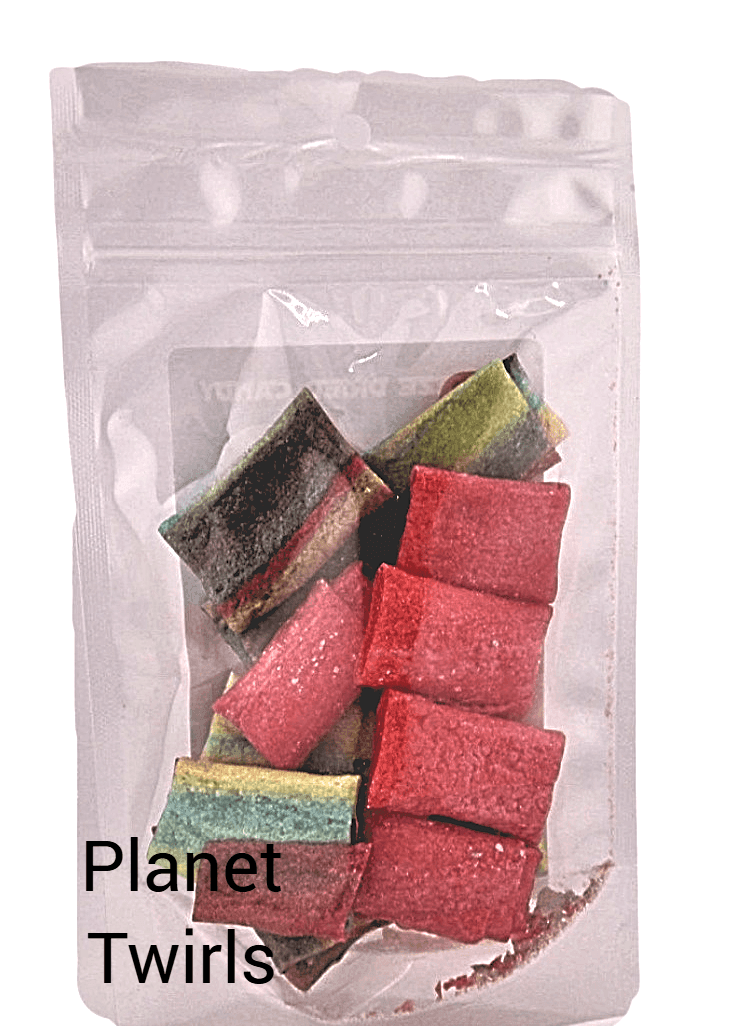 Planet Xpress Candy Freeze Dried Planet Twirls – Fruity, Crunchy Candy Twists with Intense Flavor - planetxpresscandy