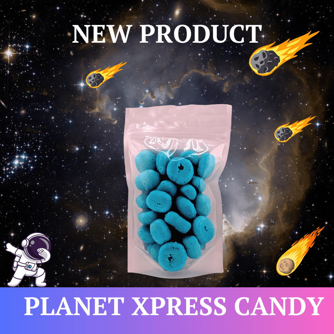 Planet Xpress Freeze Dried Blue Raspberry Galaxy Bites - planetxpresscandy