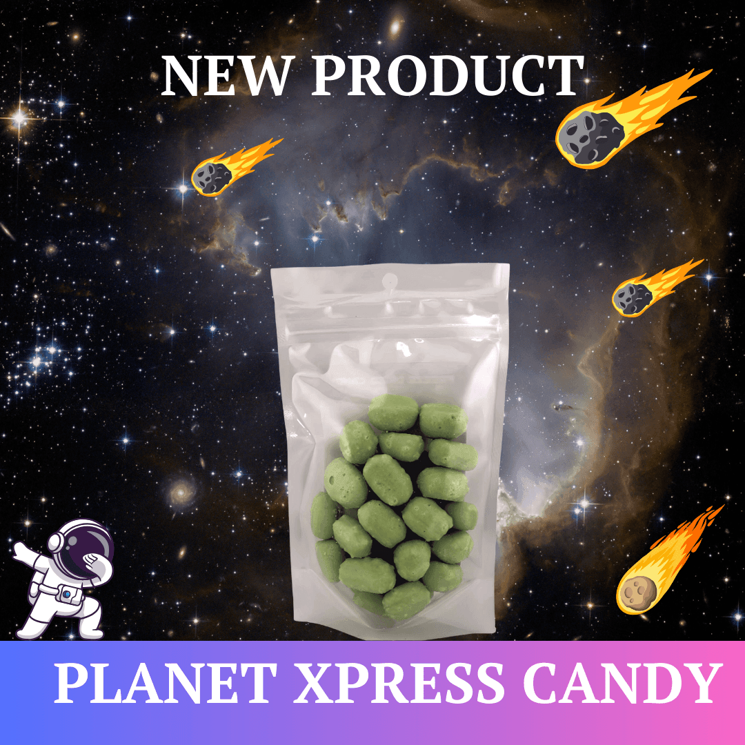 Planet Xpress Freeze-Dried Green Apple Galaxy Bites – Sweet, Tangy, and Crunchy Cosmic Candy Treats - planetxpresscandy