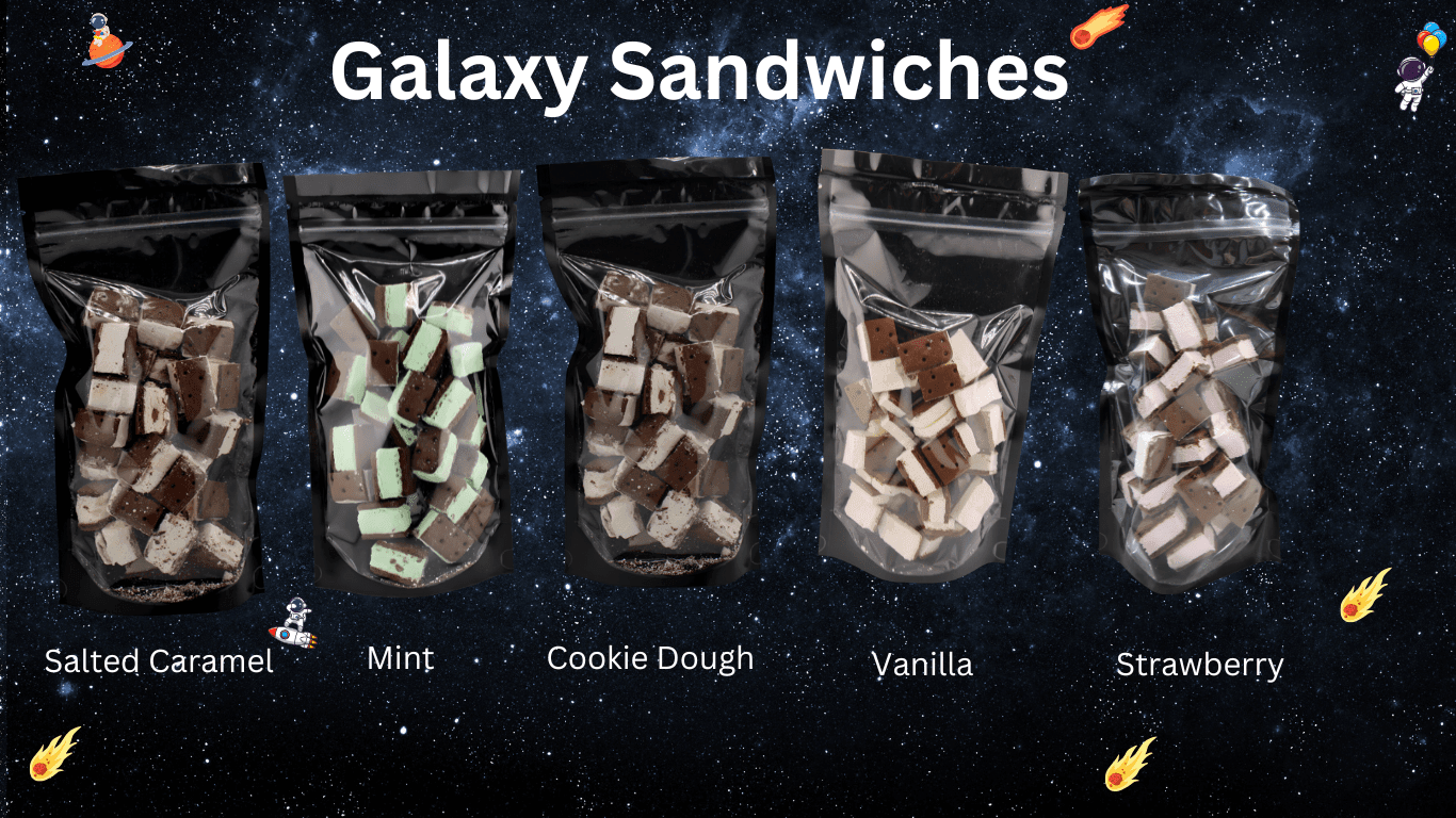 Planet Xpress Freeze Dried Vanilla Galaxy Sandwiches - planetxpresscandy